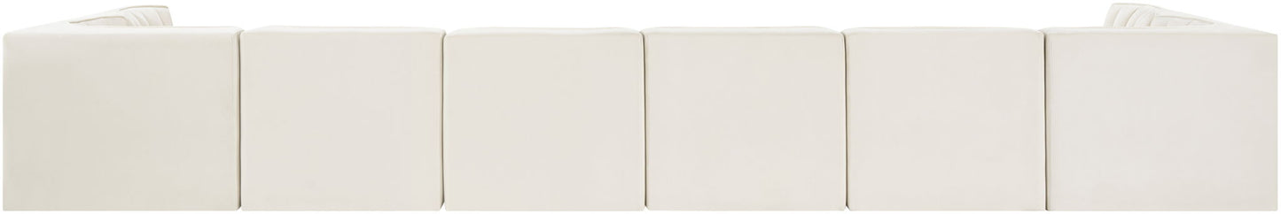 Rummi - Velvet Performance Fabric Upholstered 8 Piece Modular Sectional (With 2 Corner Chairs)