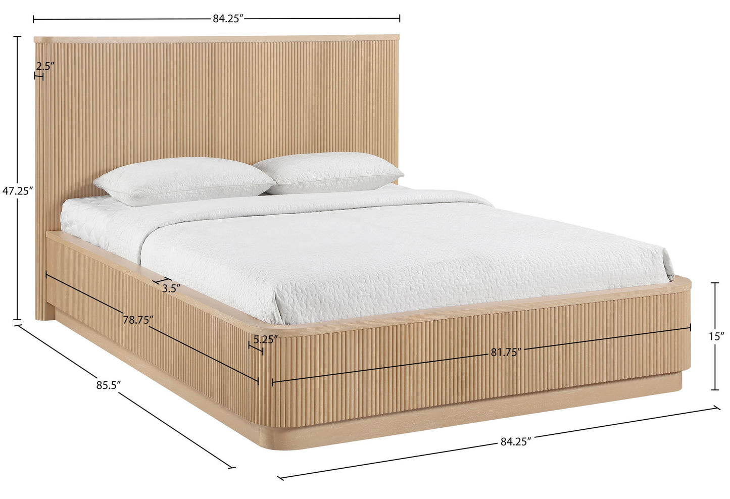 Astrid - Solid Wood And Oak Veneer Bed (3 Boxes)