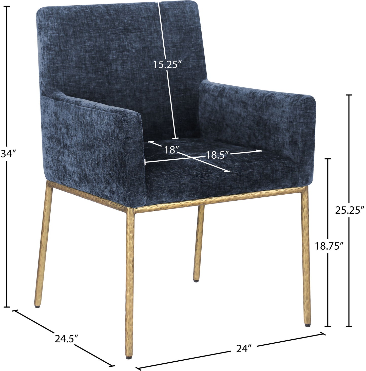 Reeves - Dining Chair With Gold Legs (Set of 2)