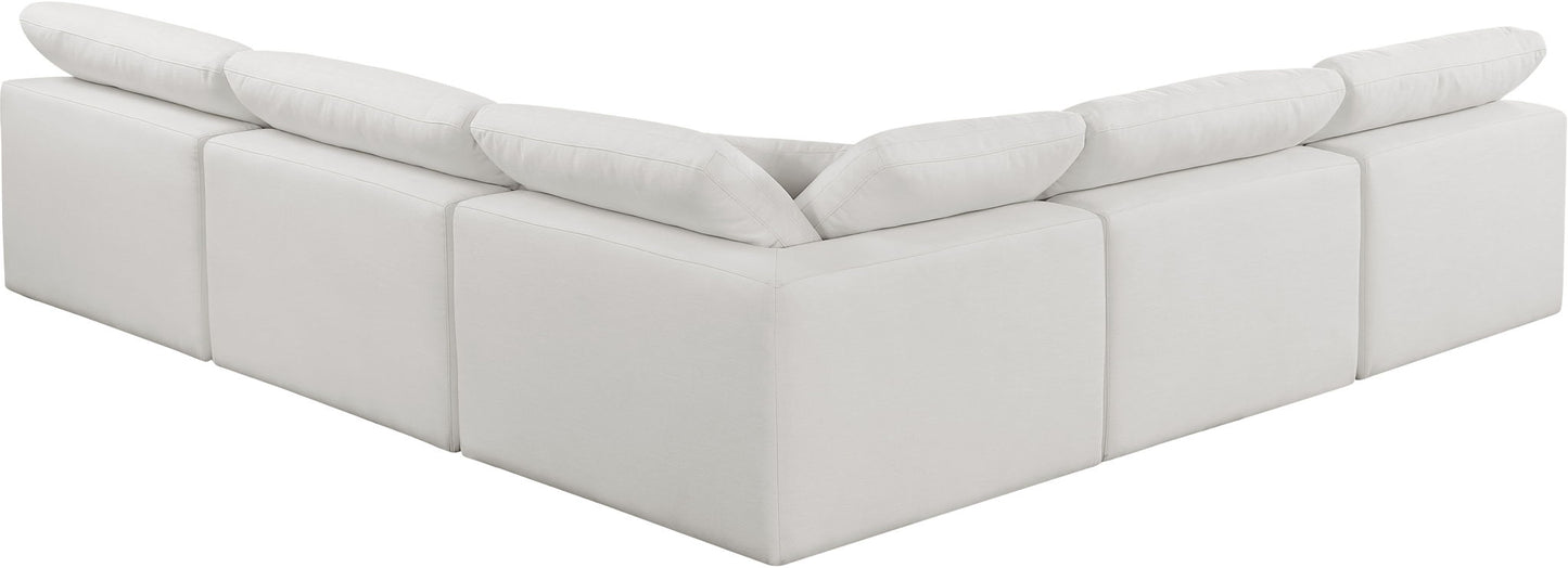 Comfy - 5 Piece Linen Modular Corner Armless Sectional