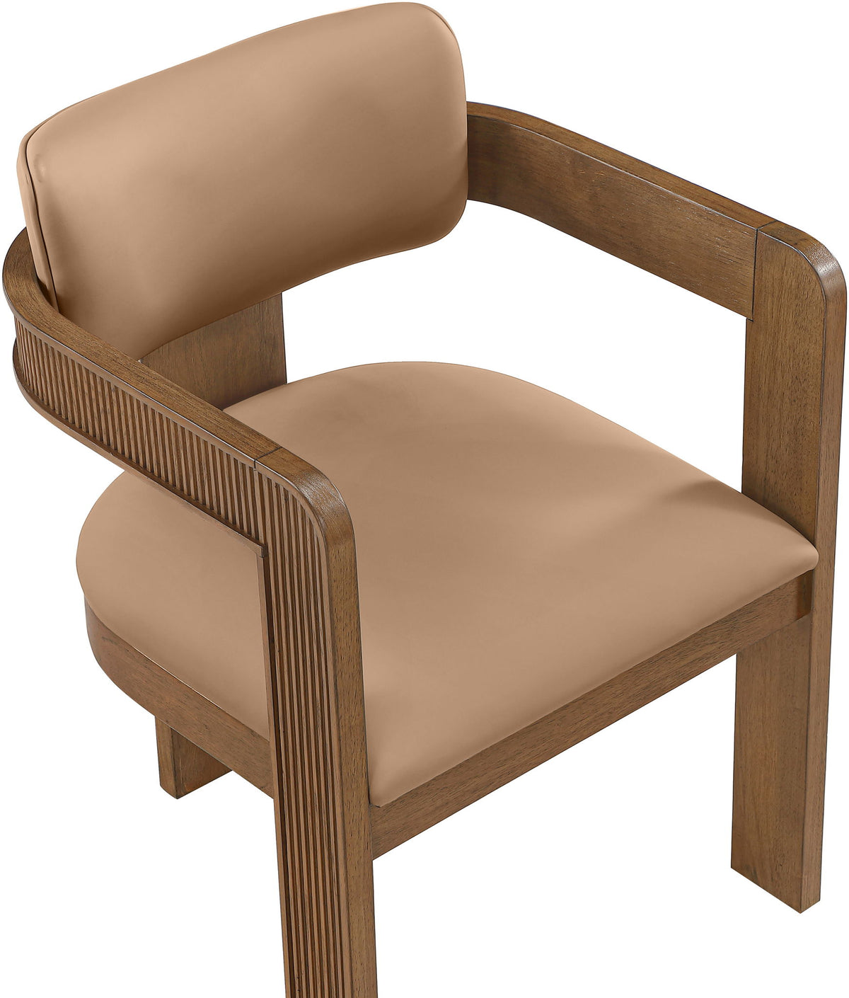 Sacha - Vegan Leather Upholstered Dining Chair With Brown Base (Set of 2)