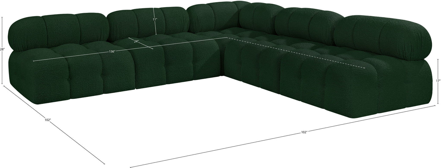 Ames - 5 Piece Fabric Modular Corner Sectional