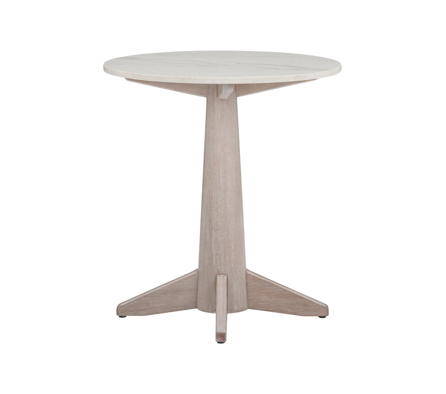 Horizons - End Table - White Oak / White Marble