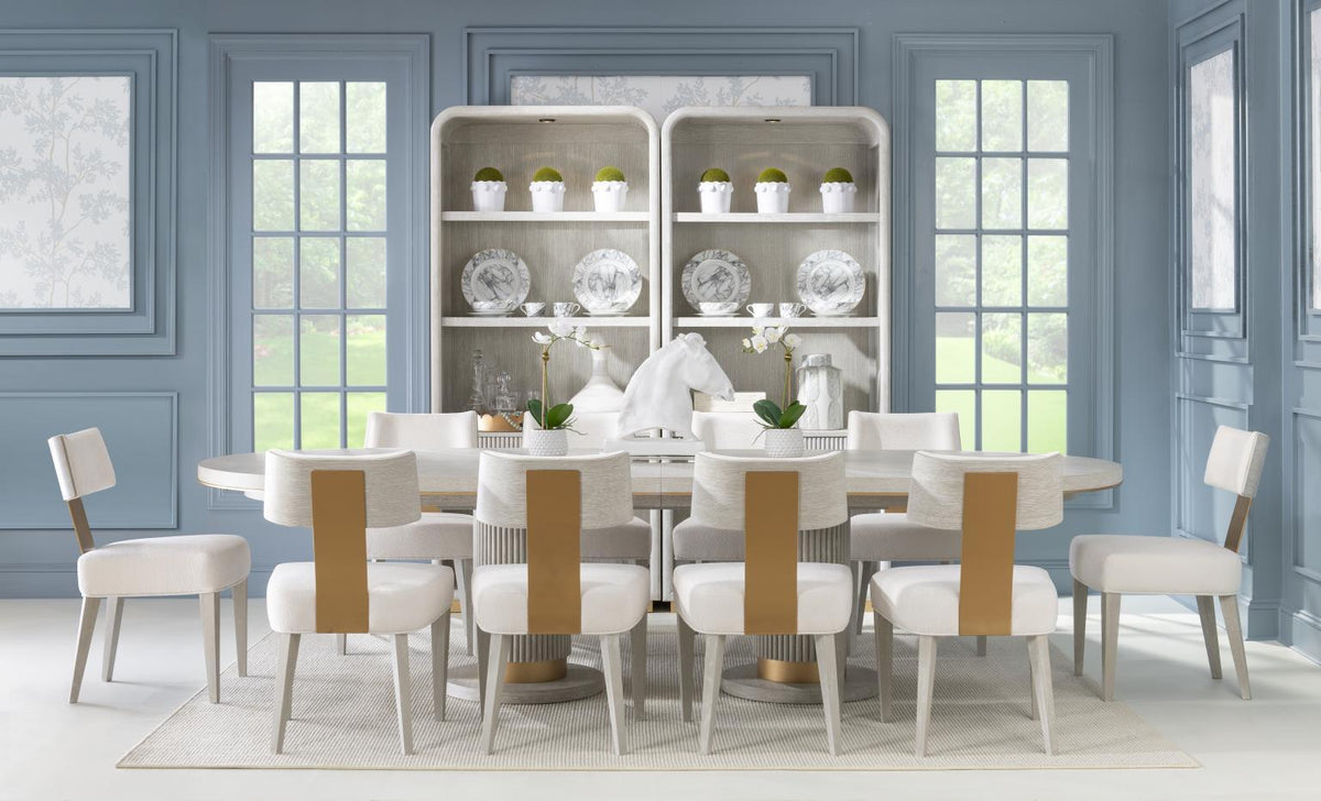 Miramar - Complete Oval Dining Table - Oyster
