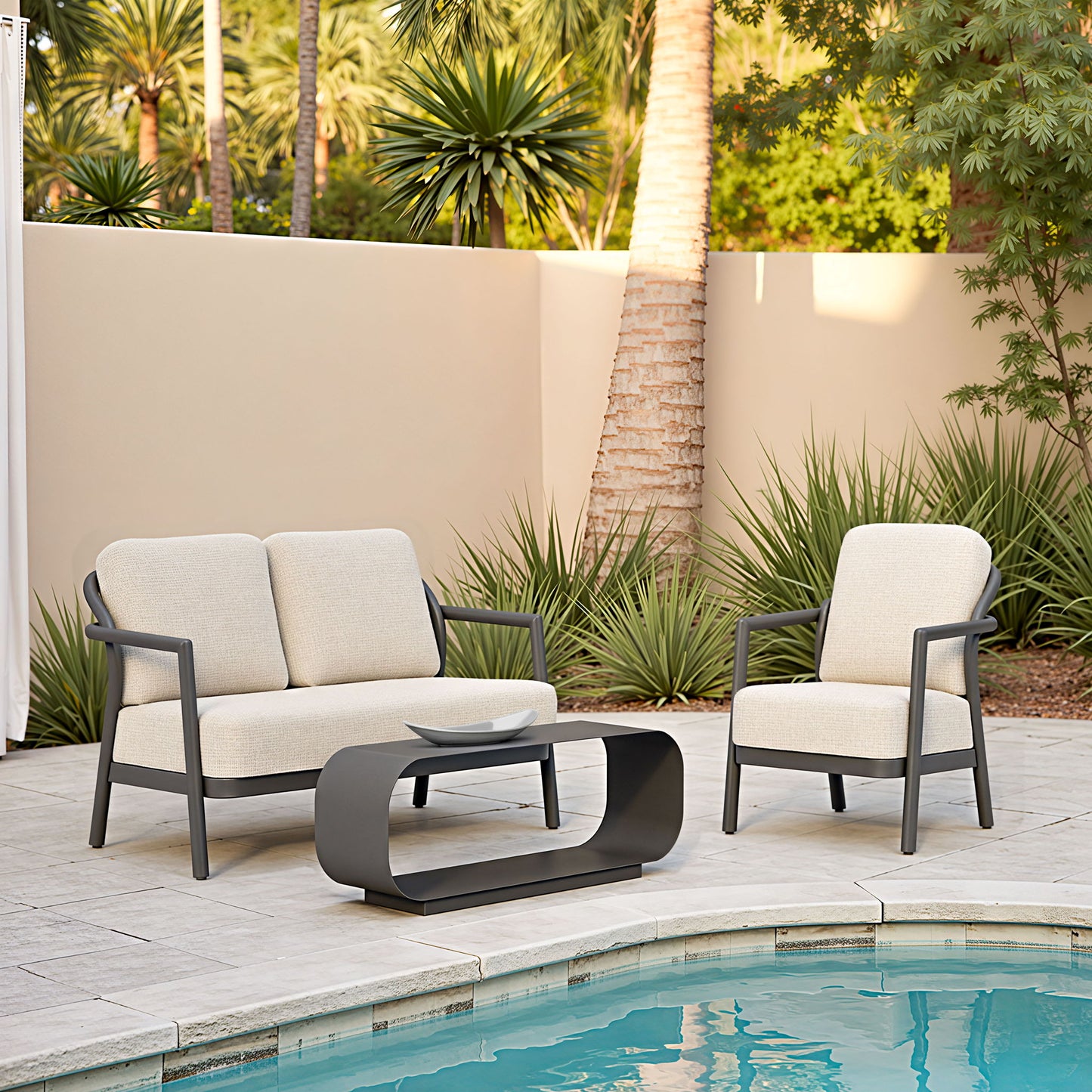 Rein - Outdoor Loveseat - Beige