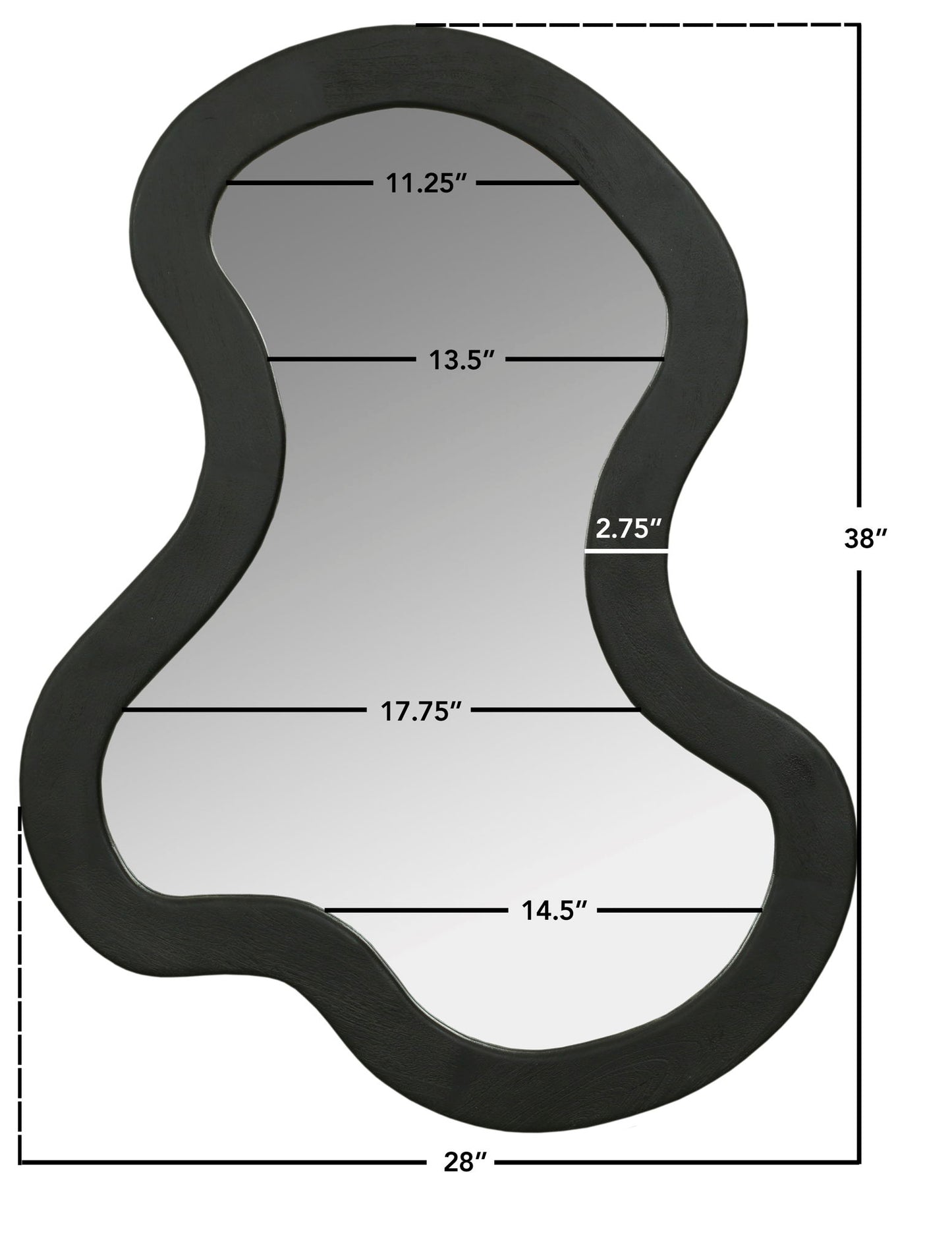 Oblique - Mirror - Wood