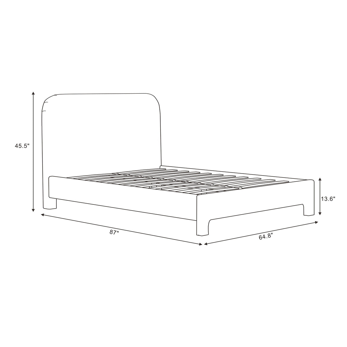 Layton - Rounded Corner Upholstered Bed