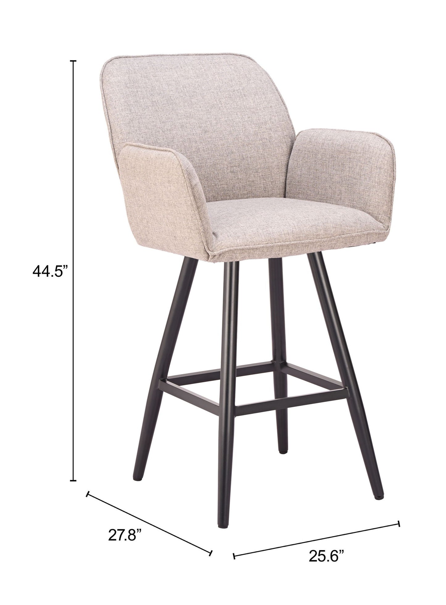 Sieve - Swivel Barstool - Beige / Black