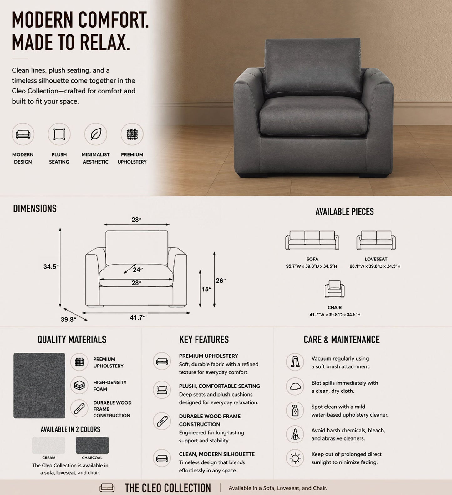 Manhattan Cleo - Upholstered Accent Chair