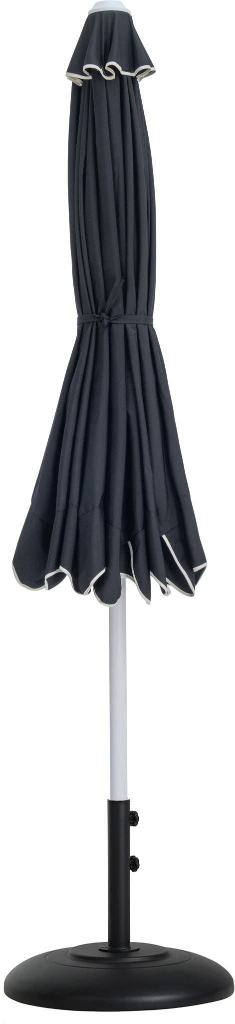 Amalfi - Patio Umbrella - Black Base / White Pole