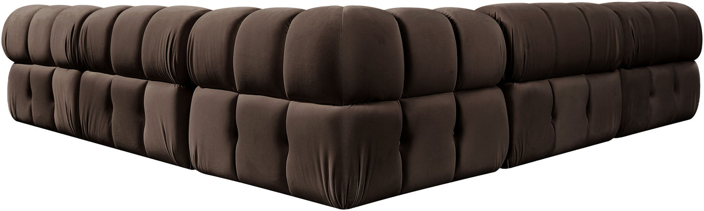 Orin - Velvet Fabric 5 Piece Modular Sectional