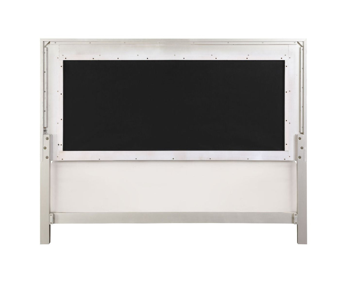 Sliverfluff - Eastern King Bed With LED - Synthetic Leather & Champagne
