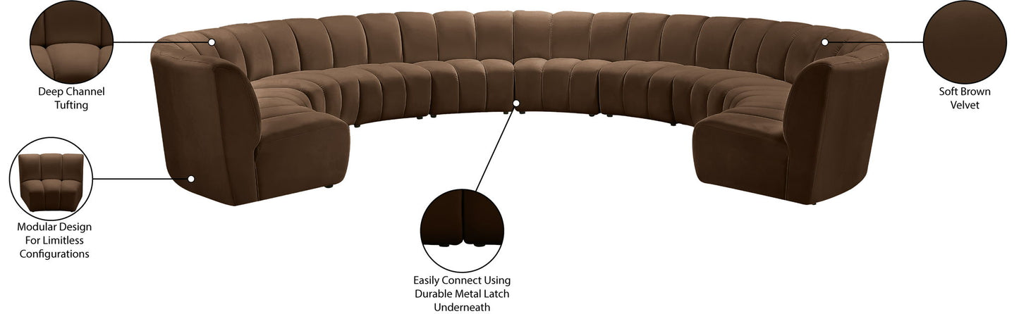Infinity - 10 Piece Velvet Modular Sectional