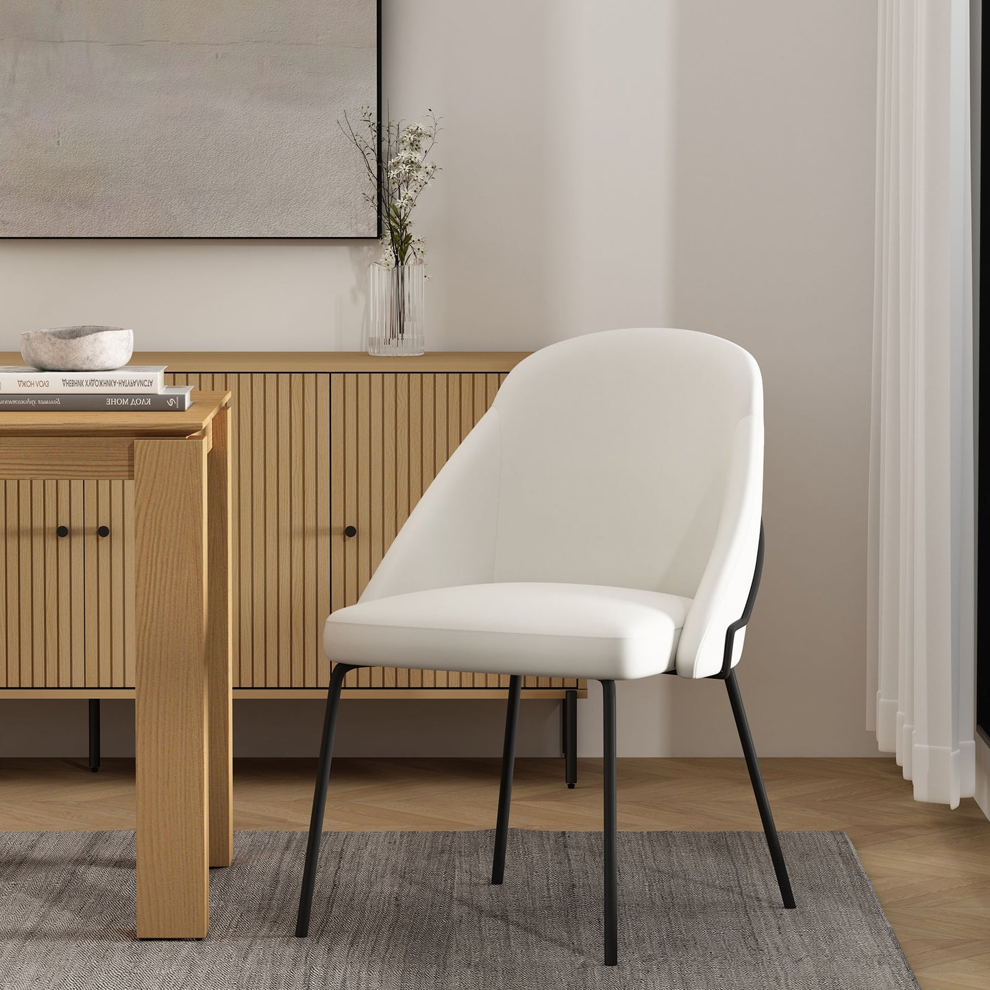 Manhattan Gracie - Dining Chair With Black Legs