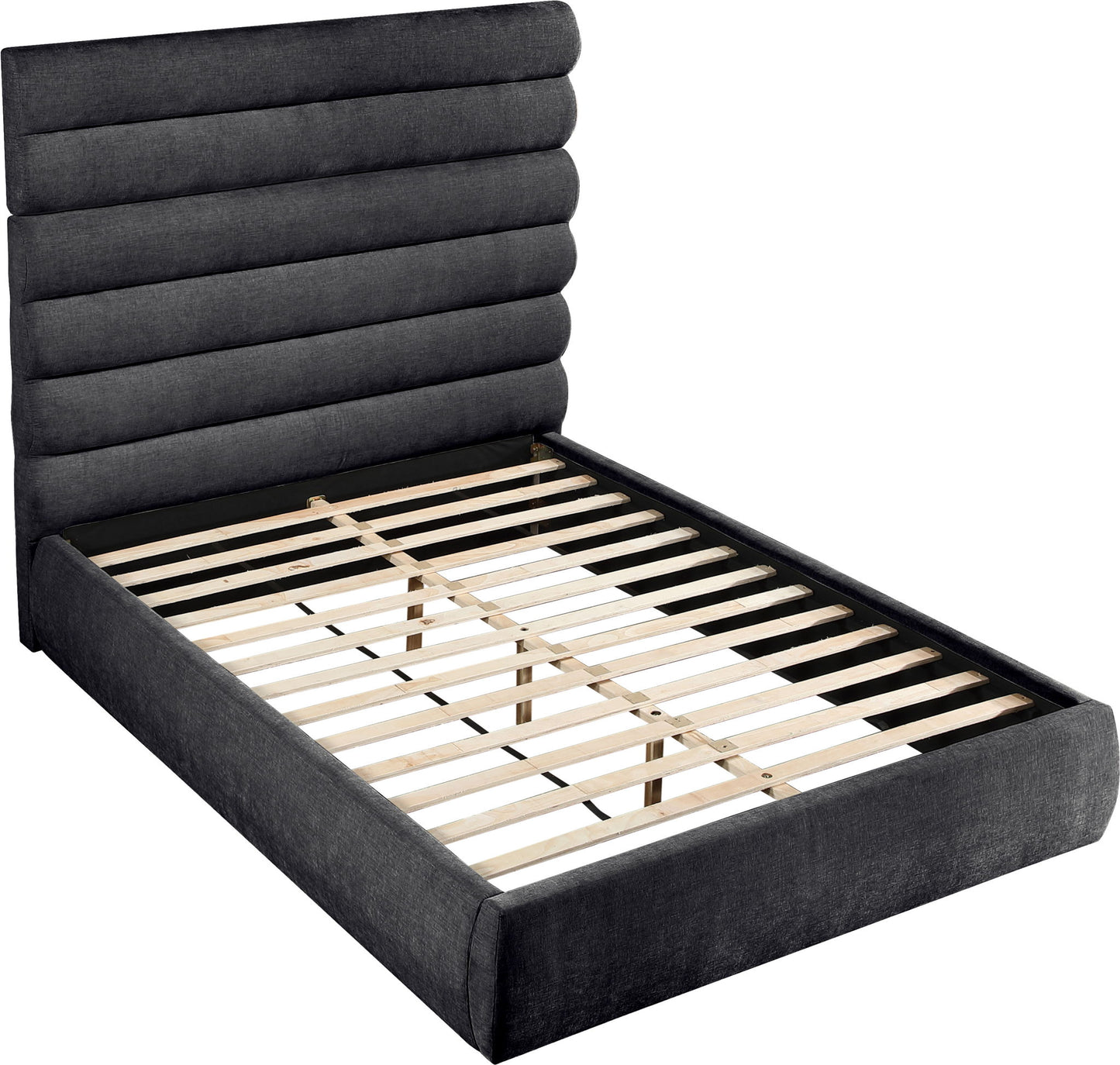 Adam - Chenille Fabric Bed With 70.5" Headboard