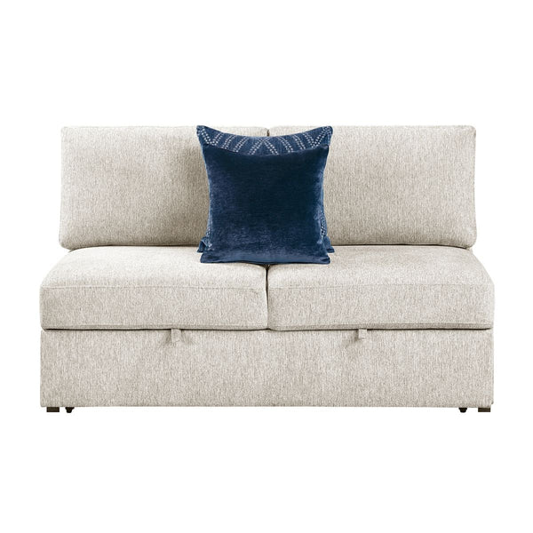 Isla Convertible Armless 2-Seater with Pull-out Bed and Click Motion Back