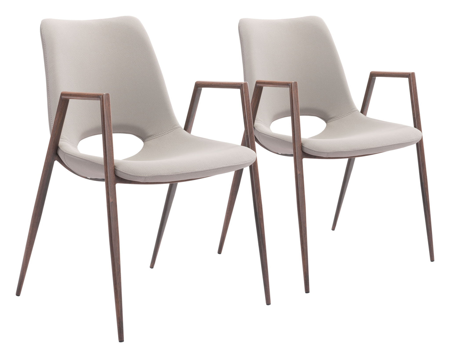 Desi - Dining Chair Walnut Legs (Set of 2)
