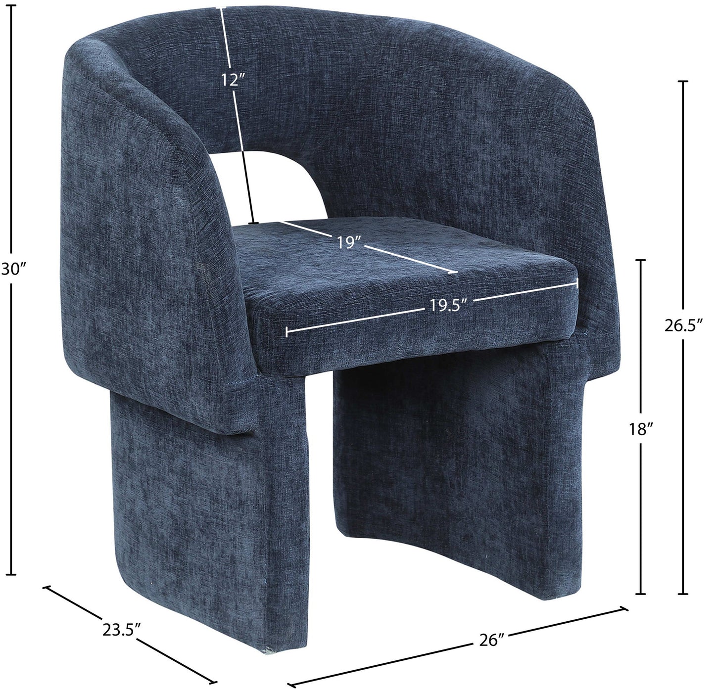 Emmet - Chenille Dining Chair / Accent Chair