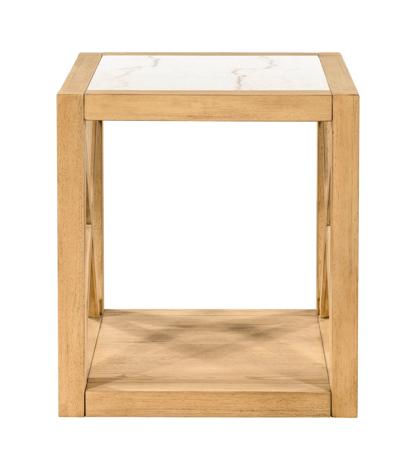 Holden - Square End Table - Rustic Blonde