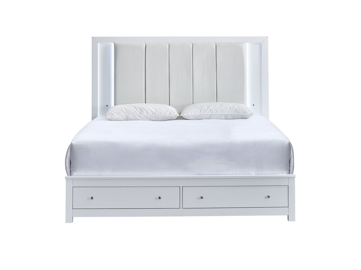 Glory Furniture - Burlington - Storage Bed With Upholstered Headboard