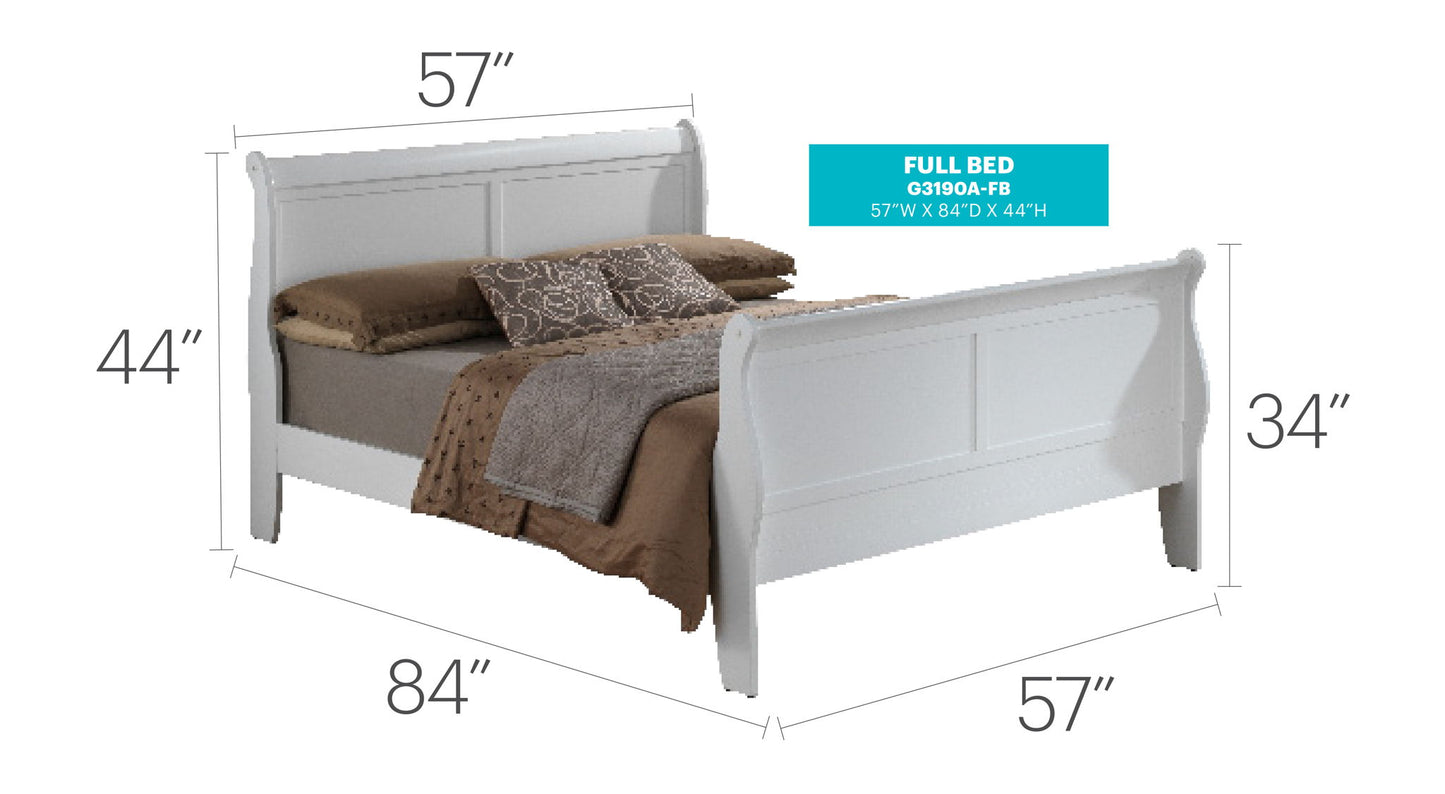 Glory Furniture - Louis Phillipe - Sleigh Bed