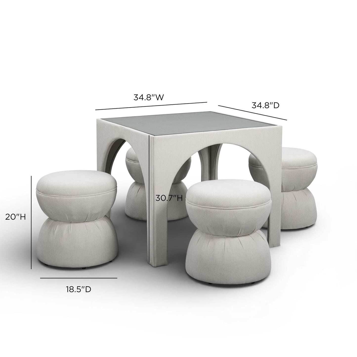 Tomlin - Game Table And Ottoman Set