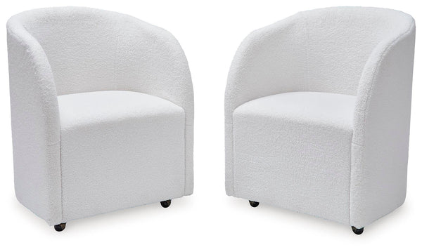 Rowanbeck - Dining Upholstered Arm Chair (Set of 2) - Ivory