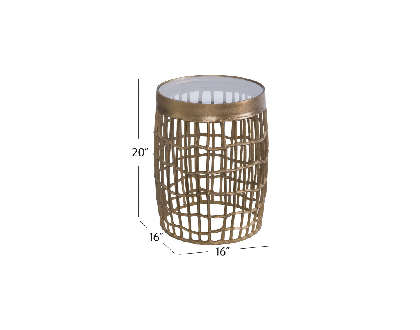 Harper - Accent Table - Antique Brass