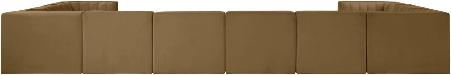 Rummi - Velvet Performance Fabric Upholstered 10 Piece Modular Sectional