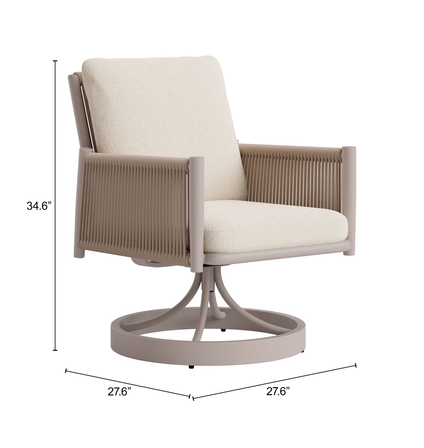 Rivan - Swivel Dining Chair - Beige