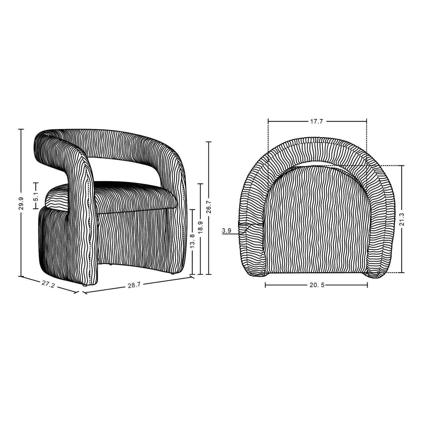 Manhattan Corvette - Lounge Chair