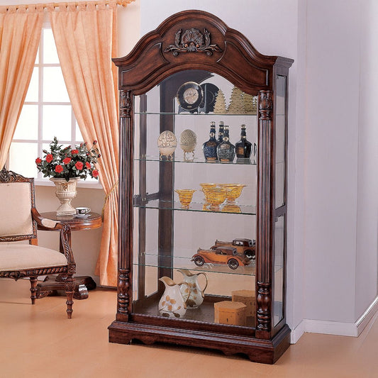 Denton - Curio Cabinet - Cherry