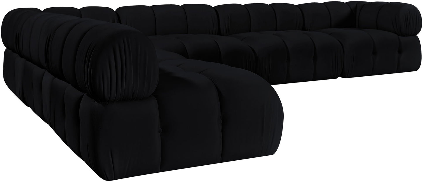 Orin - Velvet 6 Piece Modular L-Shaped Sectional