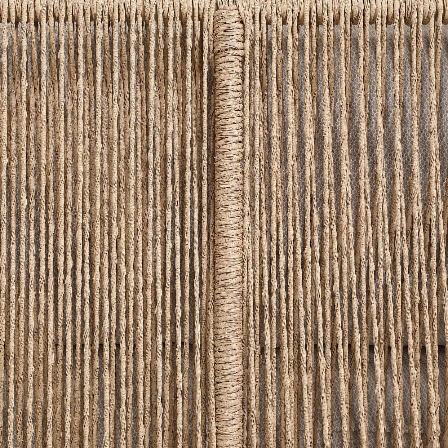 Coastline - Olefin Water Resistant Fabric And Wicker Outdoor Patio Sofa - Beige