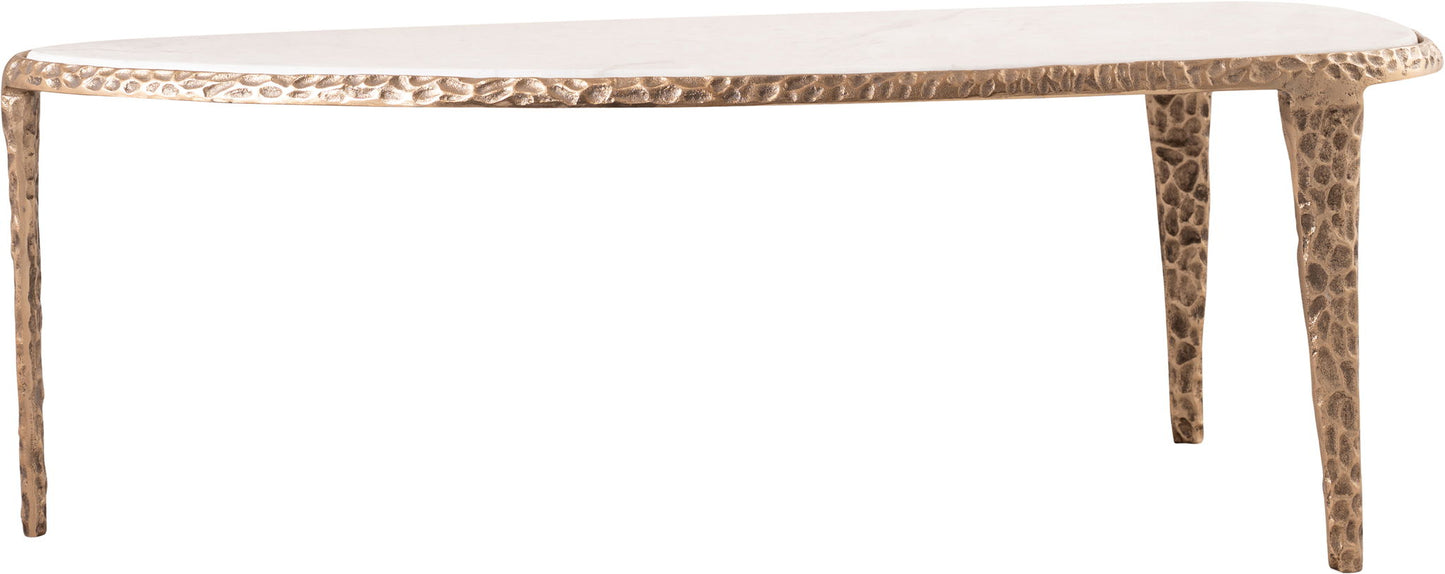 Gild - Aluminum Base And Genuine Marble Top Table