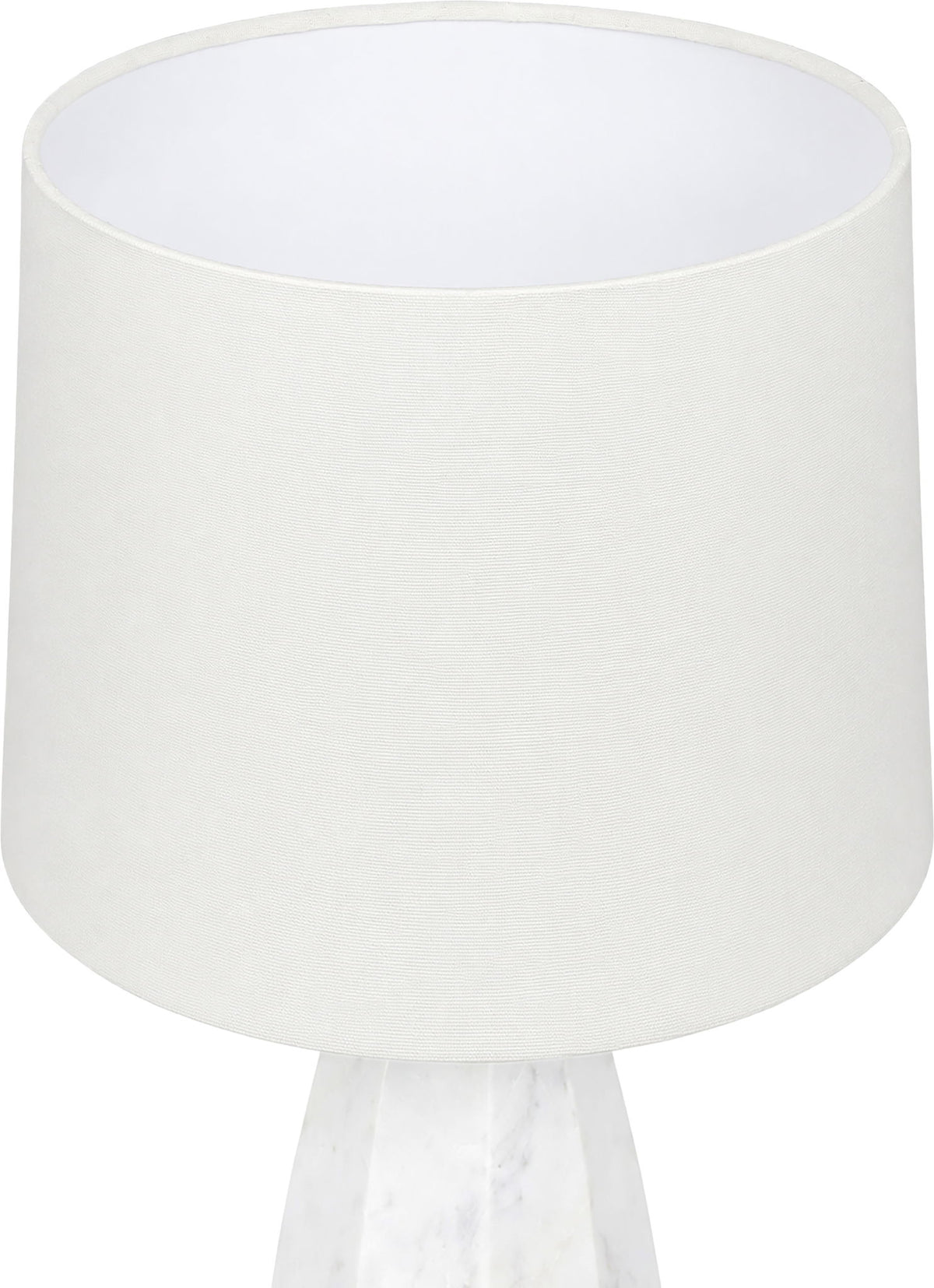 Seraphine - Genuine Marble And Linen Textured Fabric Table Lamp