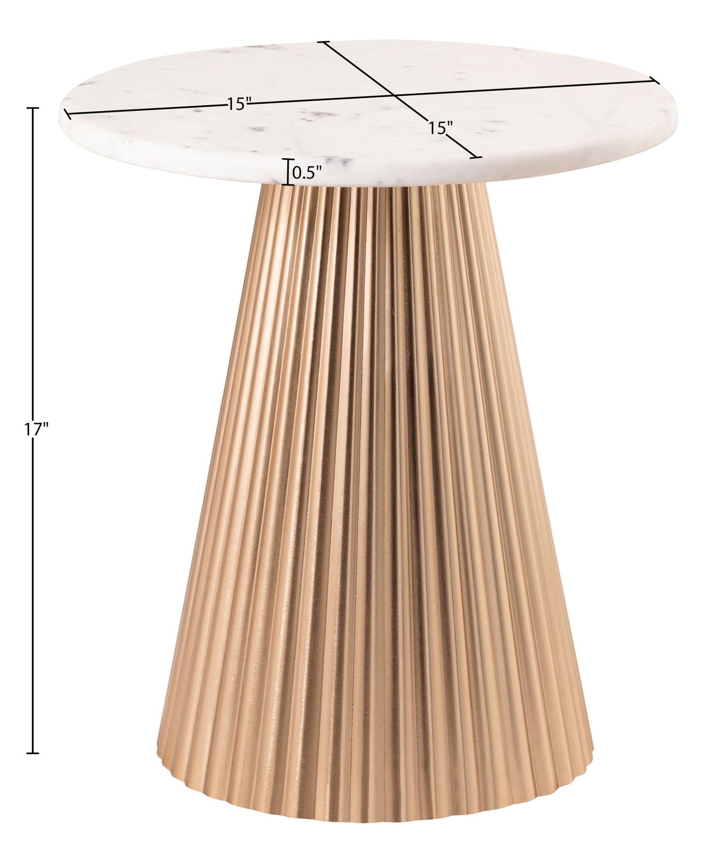 Cindra - Genuine Marble Top And Iron Base Table
