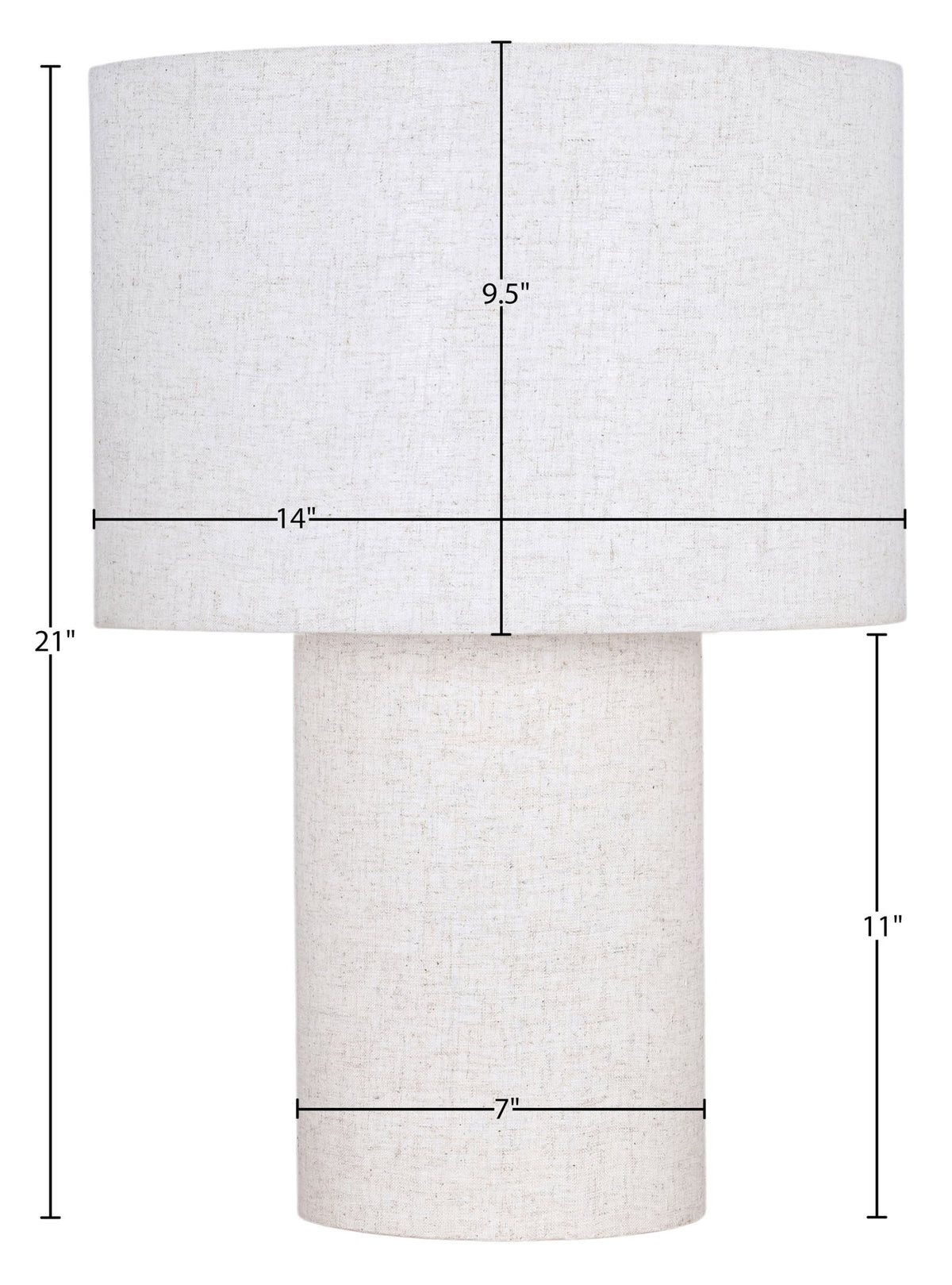 Monarca - Linen Textured Fabric Table Lamp