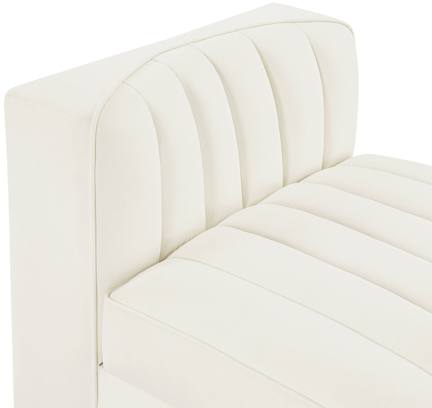 Rummi - Velvet Performance Fabric Upholstered Modular Armless Chair