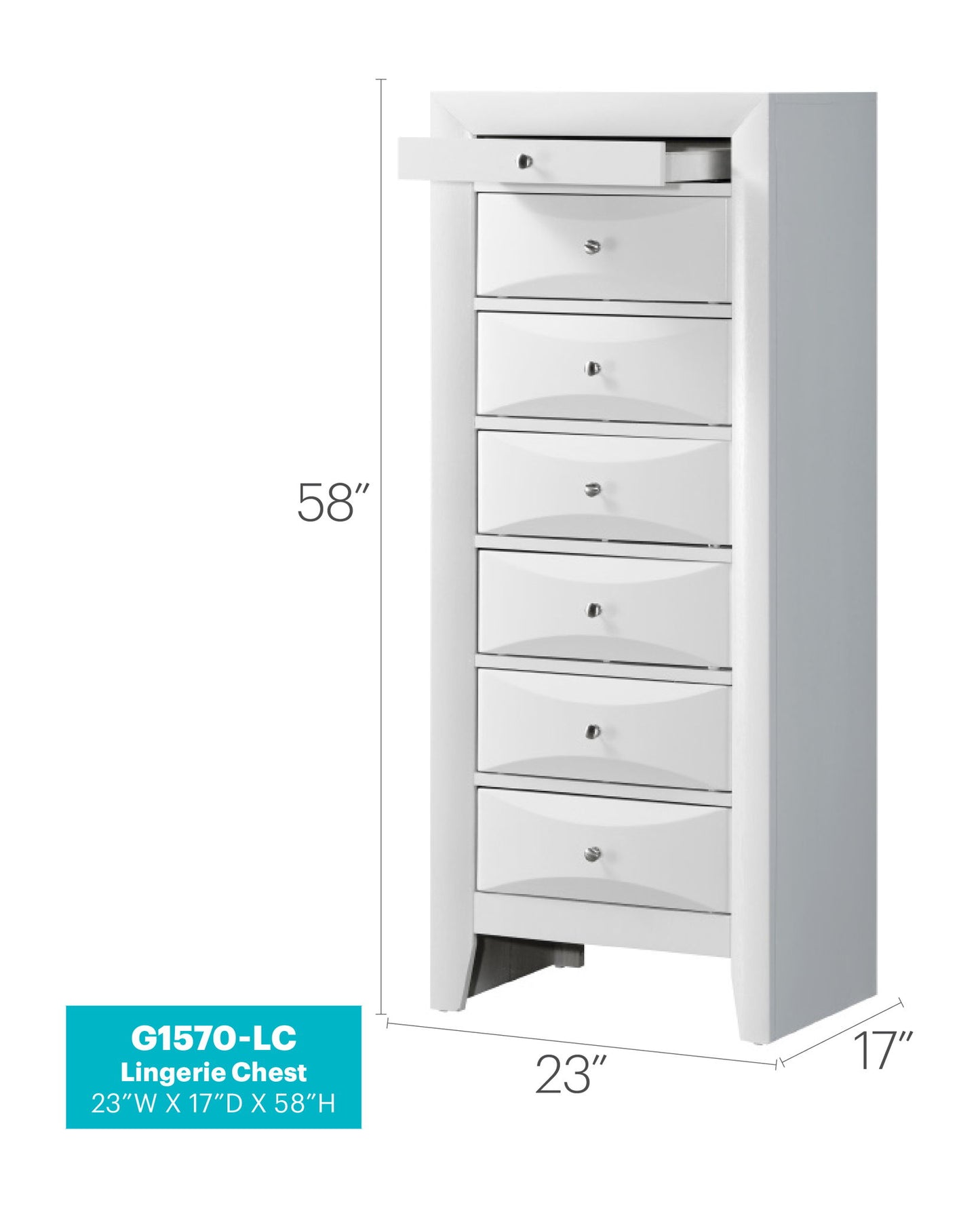 Glory Furniture - Marilla - 7 Drawer Lingerie Chest