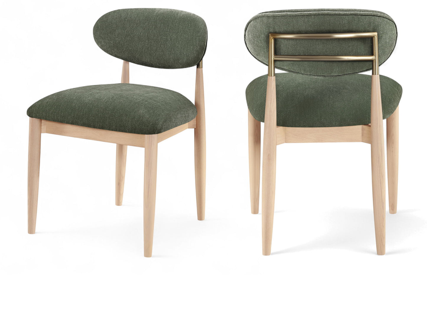 Riccio - Fabric Dining Side Chair (Set of 2) - Natural Frame