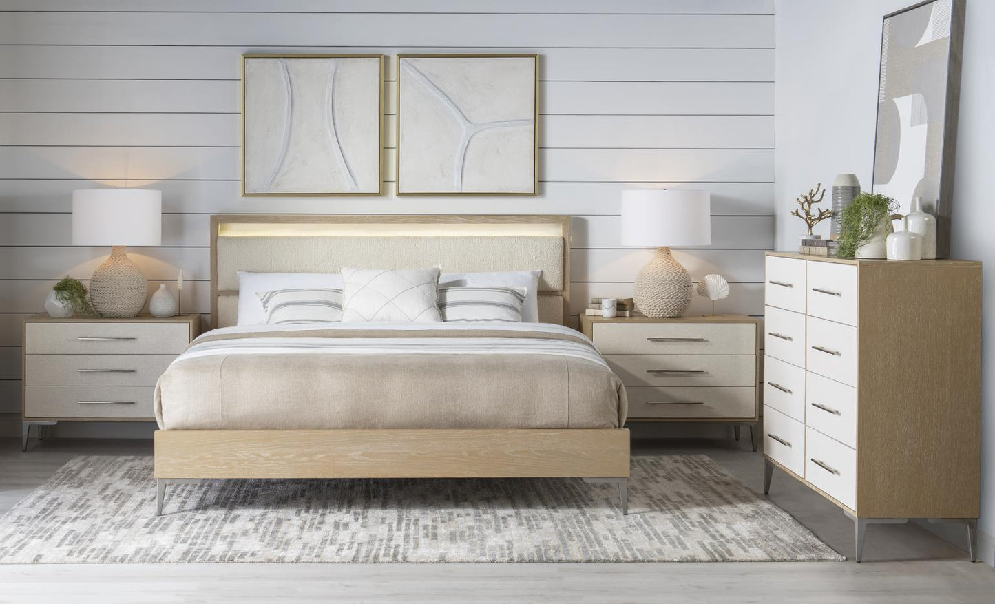 Biscayne - Complete Rattan Panel Bed