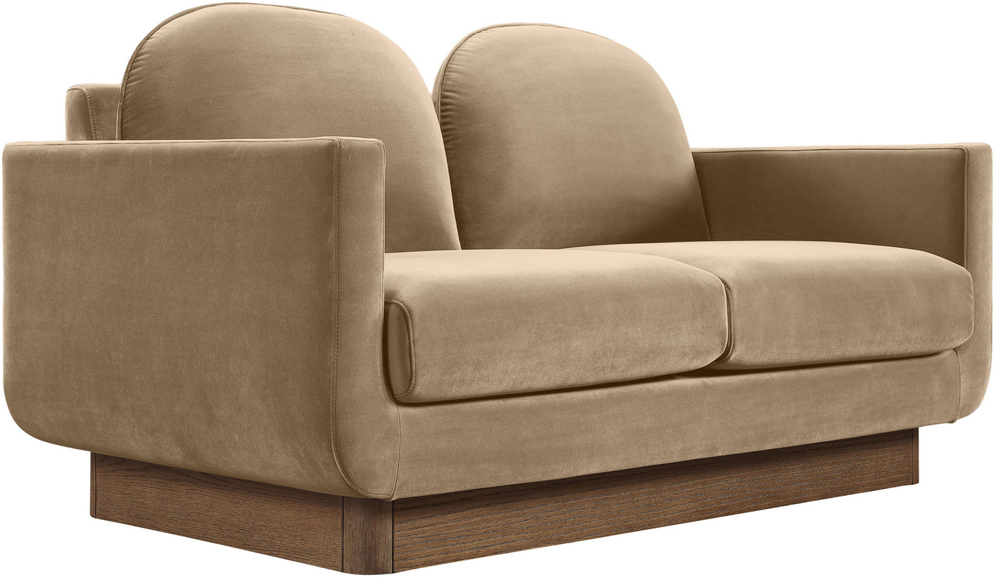 Diviento - Velvet Performance Fabric Upholstered Loveseat