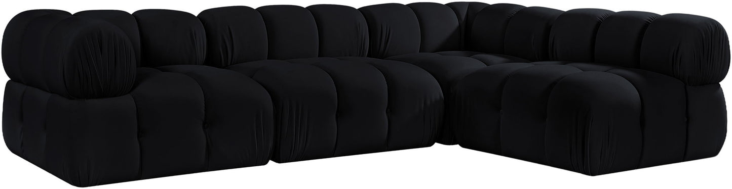 Orin - Fabric Velvet 4 Piece Modular Sectional