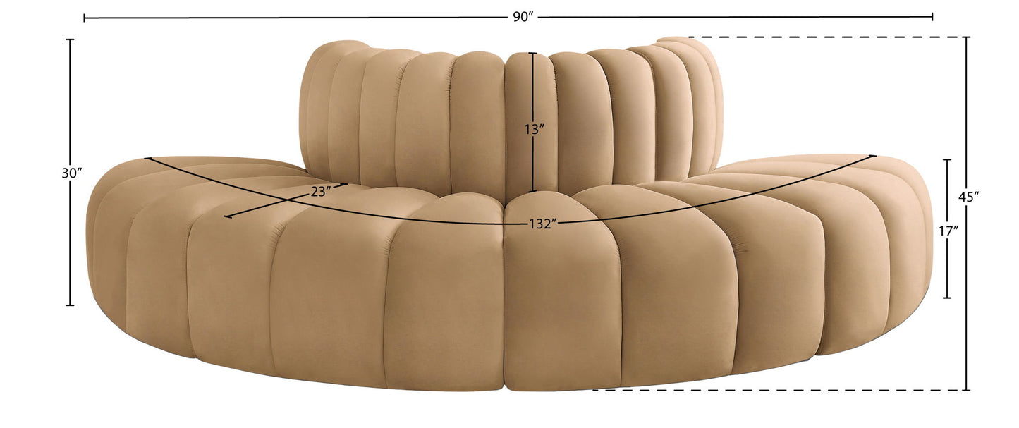 Arc - Velvet 4 Piece Modular Sofa