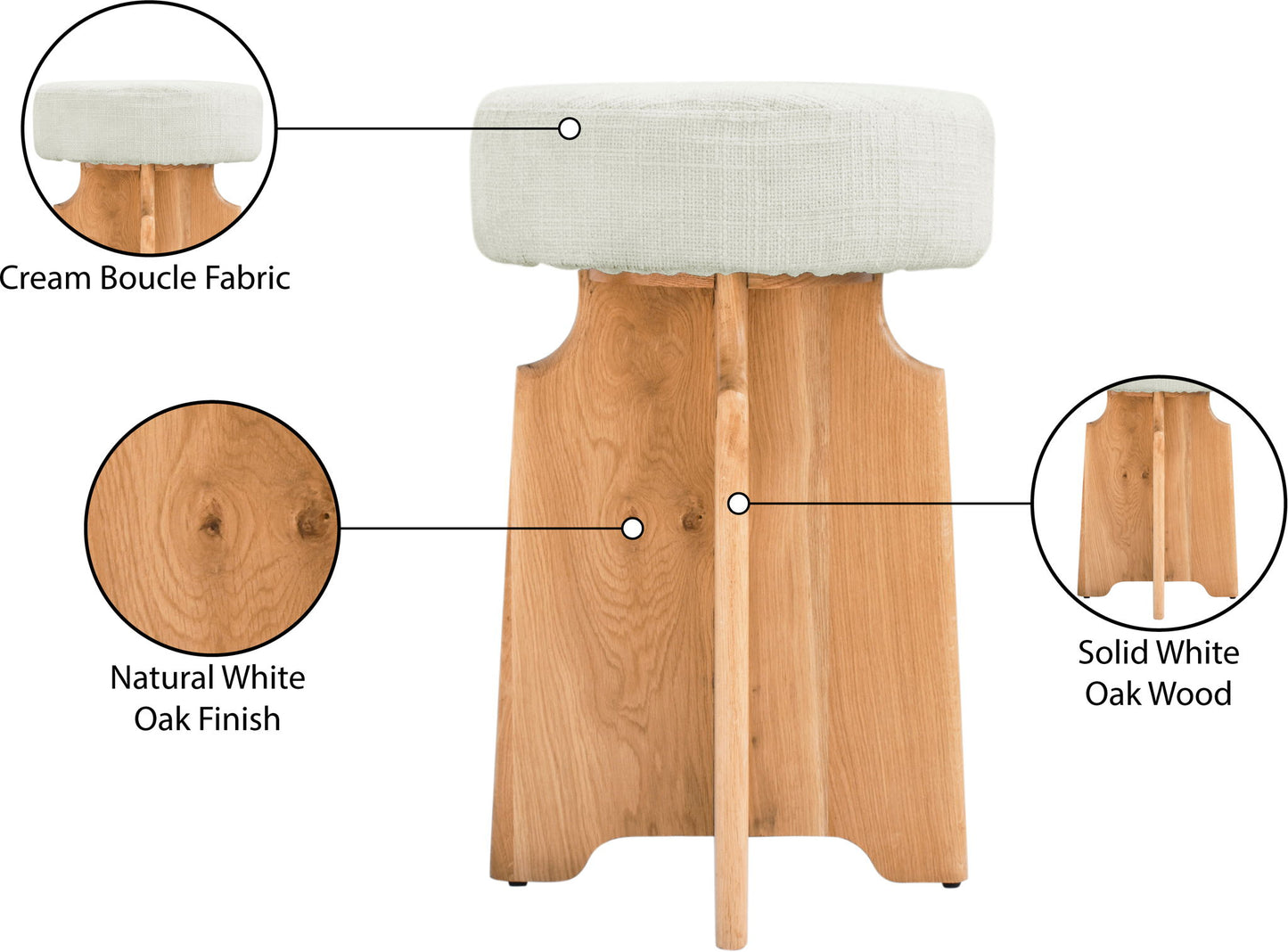 Jasper - Stool - Cream