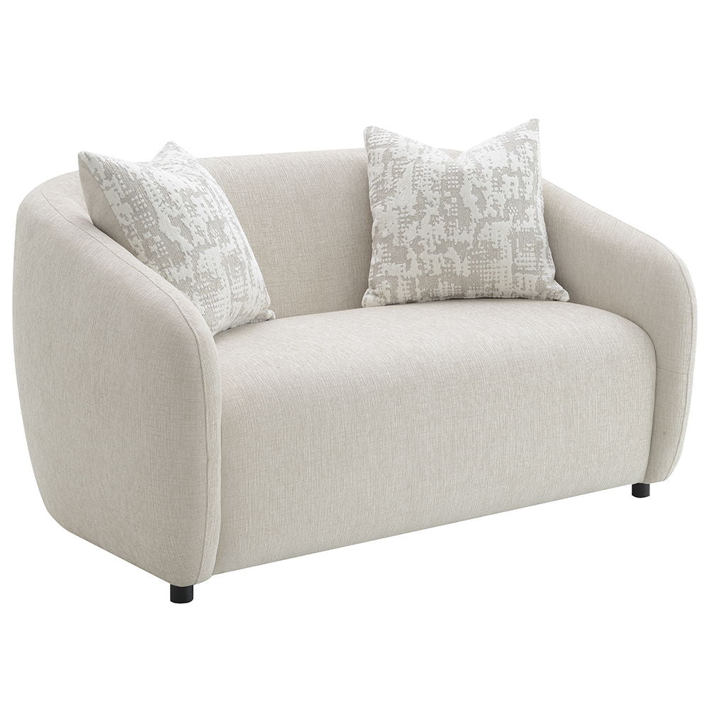 Etienne - Loveseat With 2 Pillows - Beige Linen