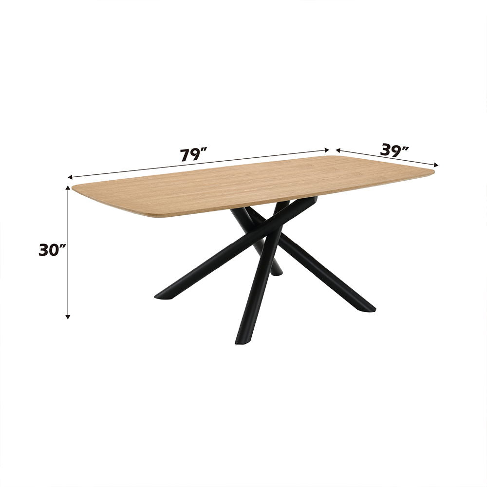 Lawton - Dining Table - Natural & Black