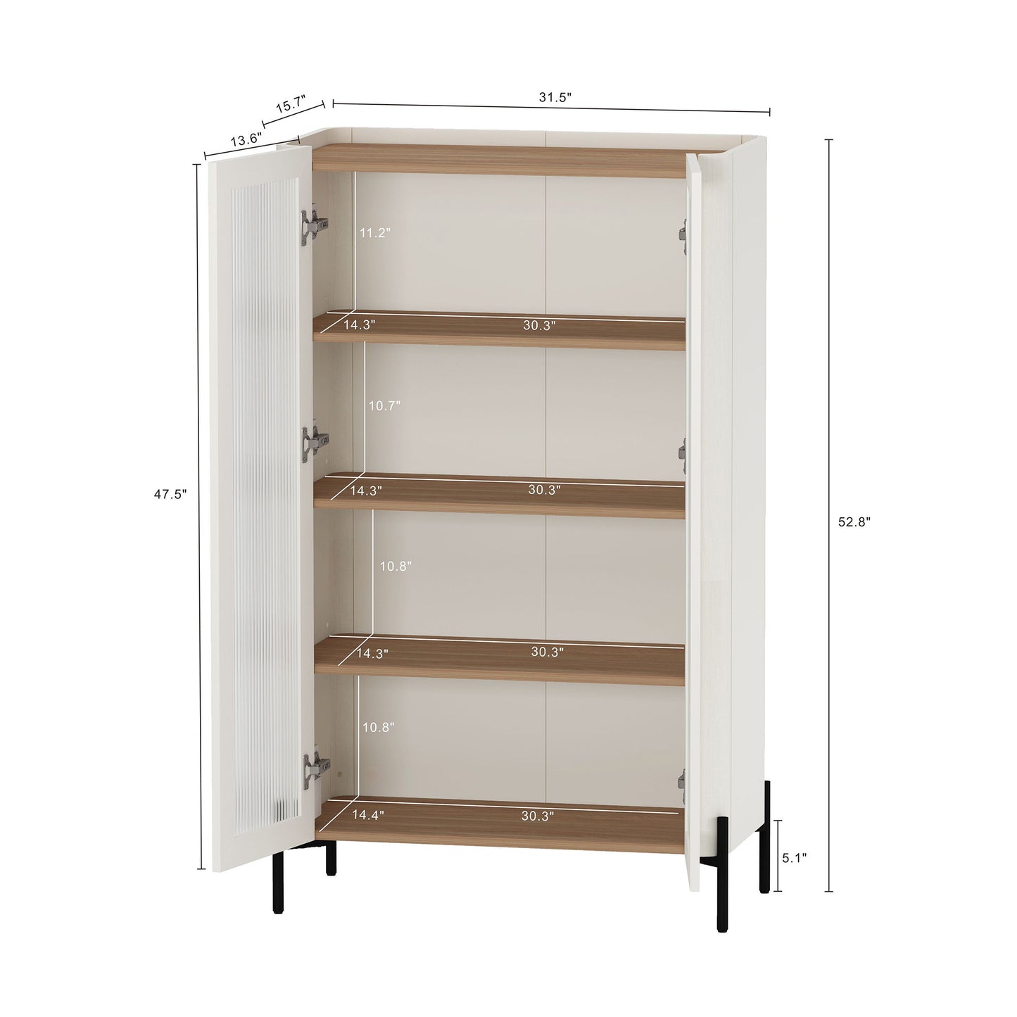 Manhattan Abbey - Bookcase Cabinet With Maple Top