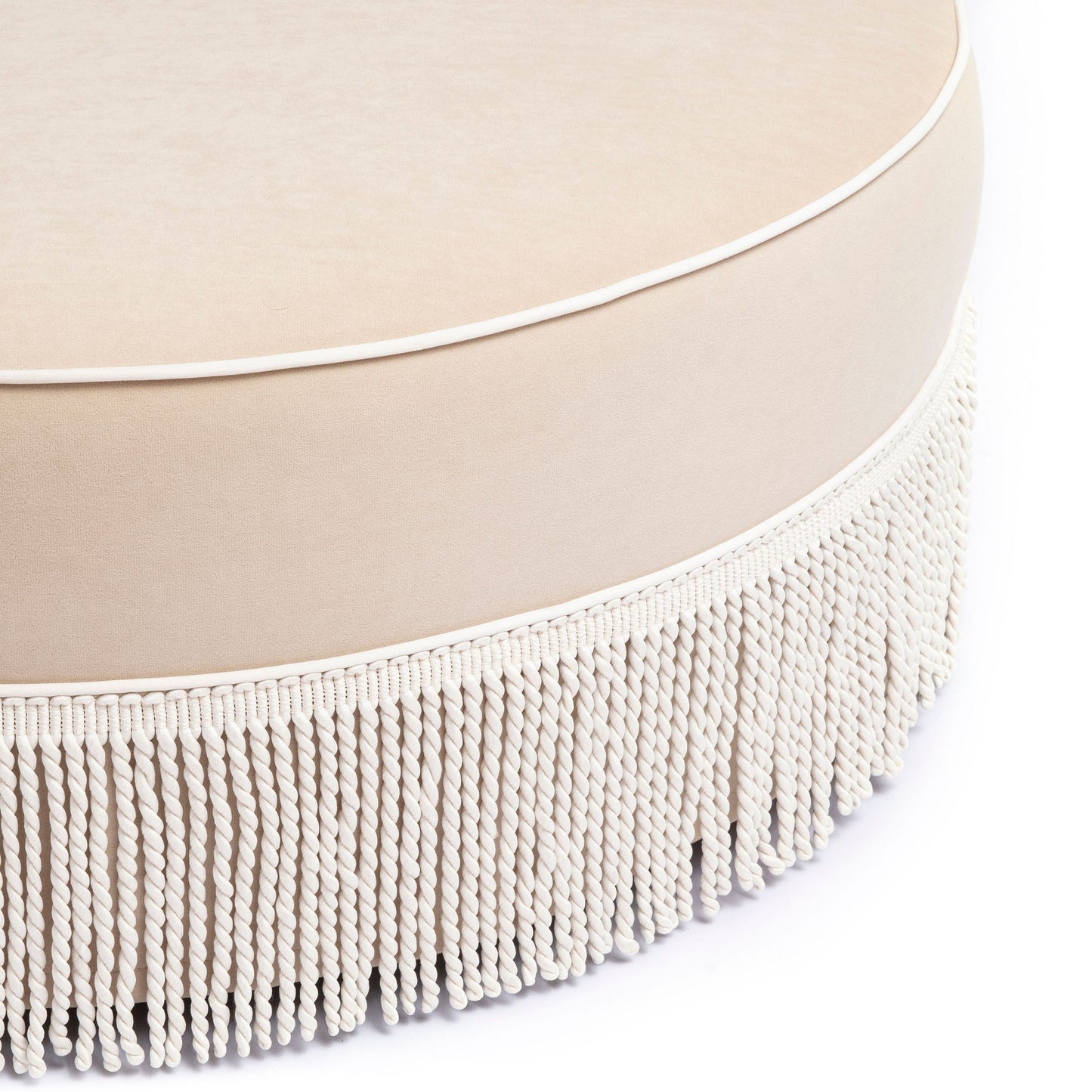 Tassy - Tasseled Round Ottoman